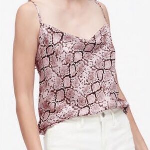 Banana Republic, Women's Pink Snake Print Cami Top